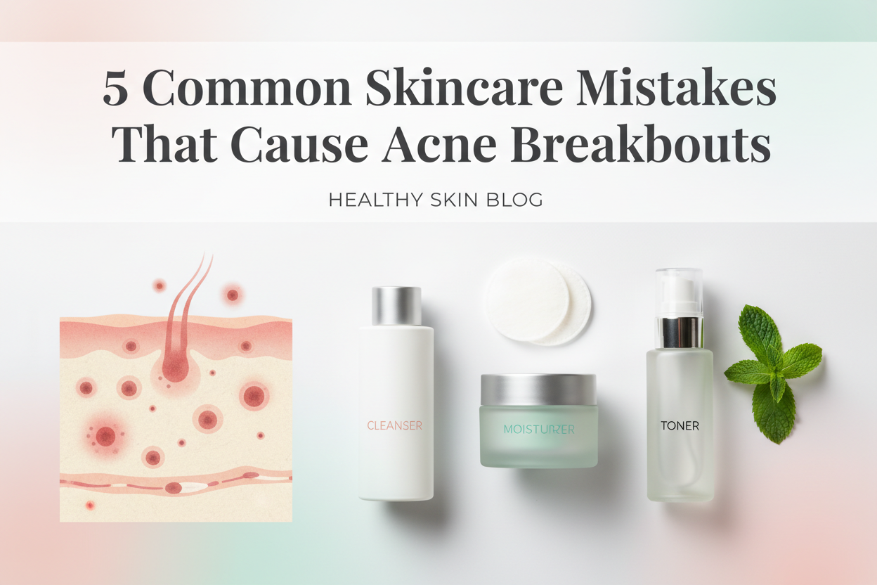 5 Common Skincare Mistakes That Cause Acne Breakouts